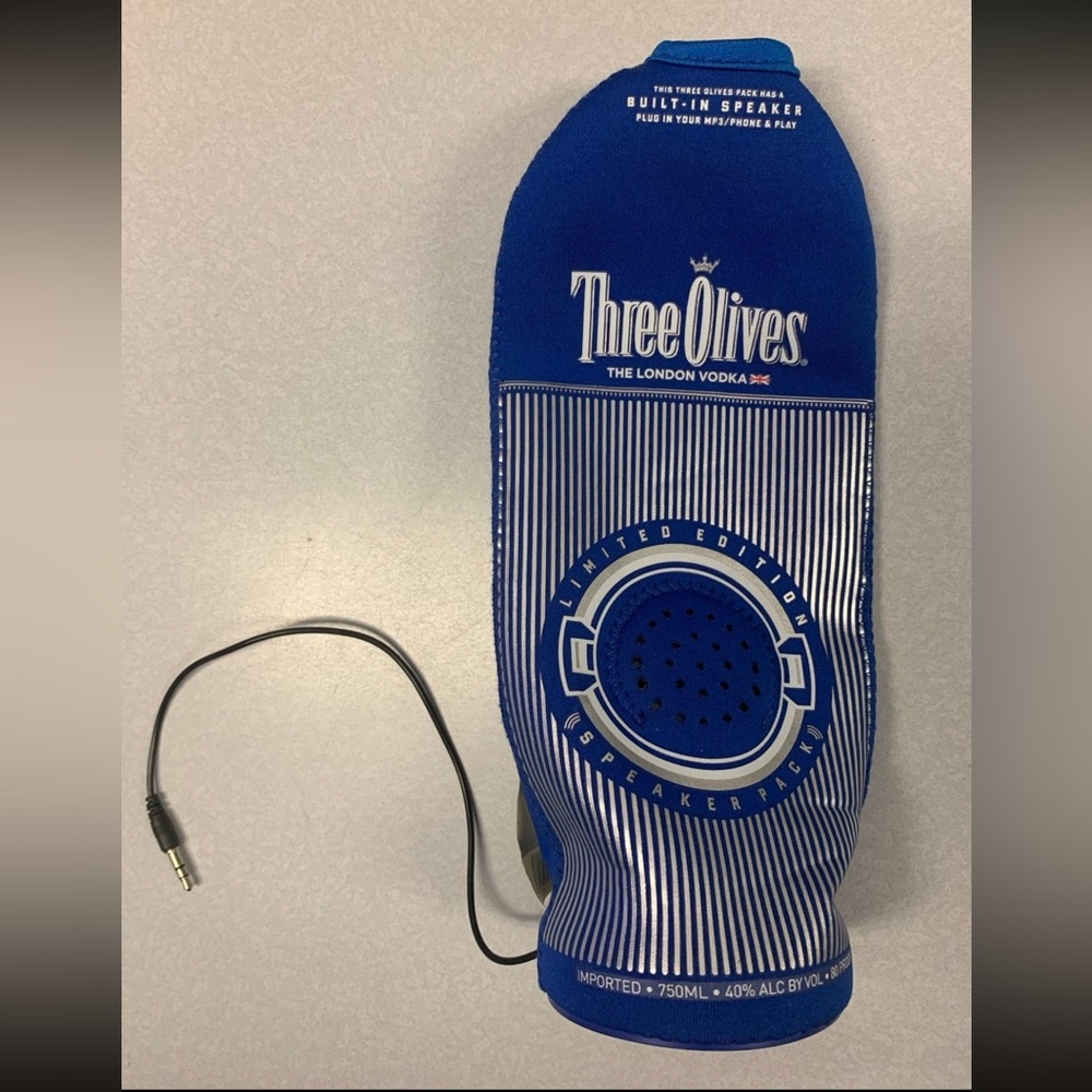 Three Olives Vodka Limited Edition Speaker Pack Bottle Cover